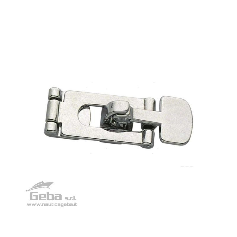 Chiusura porta lucchetto a leva in Ottone Cromato 82 x 30 mm