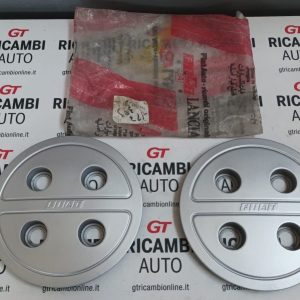 Fiat 127 – coppia coprimozzi ruota centrali in metallo originali 5941286