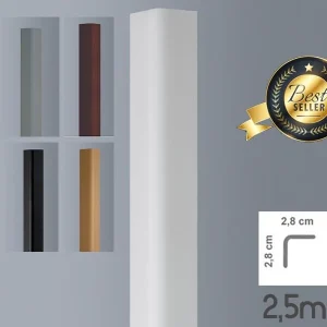 Profilo angolare da MT 2,50 Paraspigolo esterno torello PVC 28x28