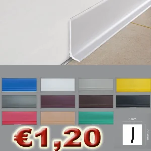 Battiscopa in polistrutturato inscalfibile 11 colori 68X3 ML 50