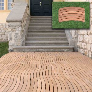 STOCK - 49.90mq - Decking ONDA RIVA in massello di Turkey Oak, moduli inclusa sottostruttura e trattamento