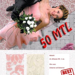 PASSATOIA TAPPETO da 50ML mod "WEDDING" per cerimonie, alberghi, matrimoni