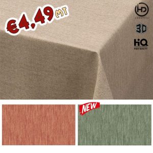 4 ML Tovaglia cerata ceratina morbida in VINILE e TNT antimacchia TEXTURE STOFFE h140