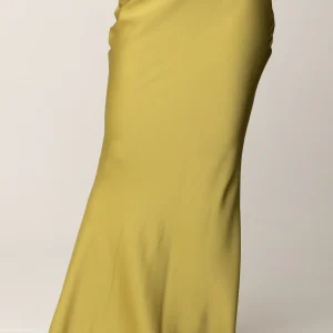 Gonna Lunga In Satin con Logo In Vita