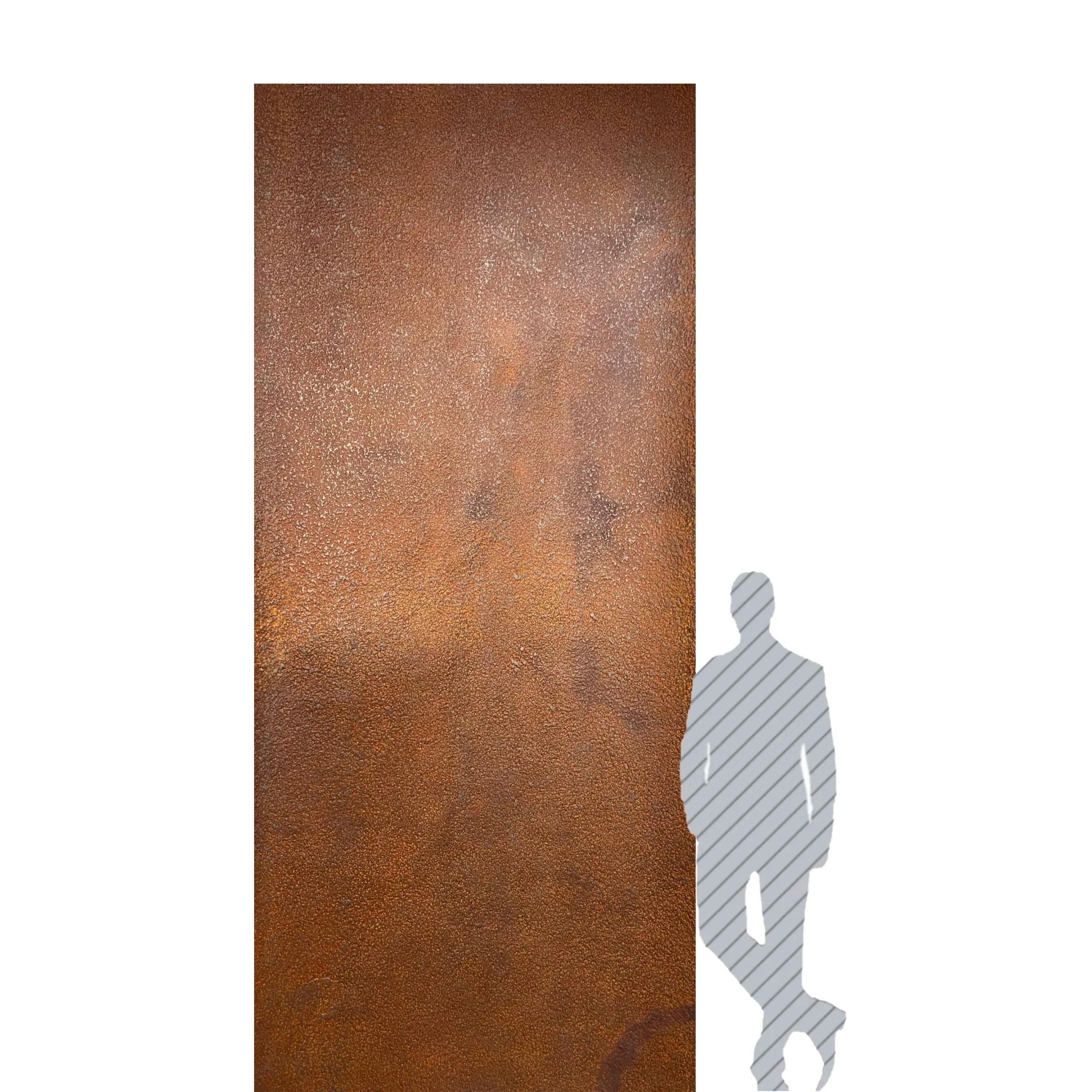 pannello rivoluzionario di Rivestimento interno-esterno in VERA PIETRA CORTEN MINERALE flessibile 305x122x0,3cm TERRA - immagine 4