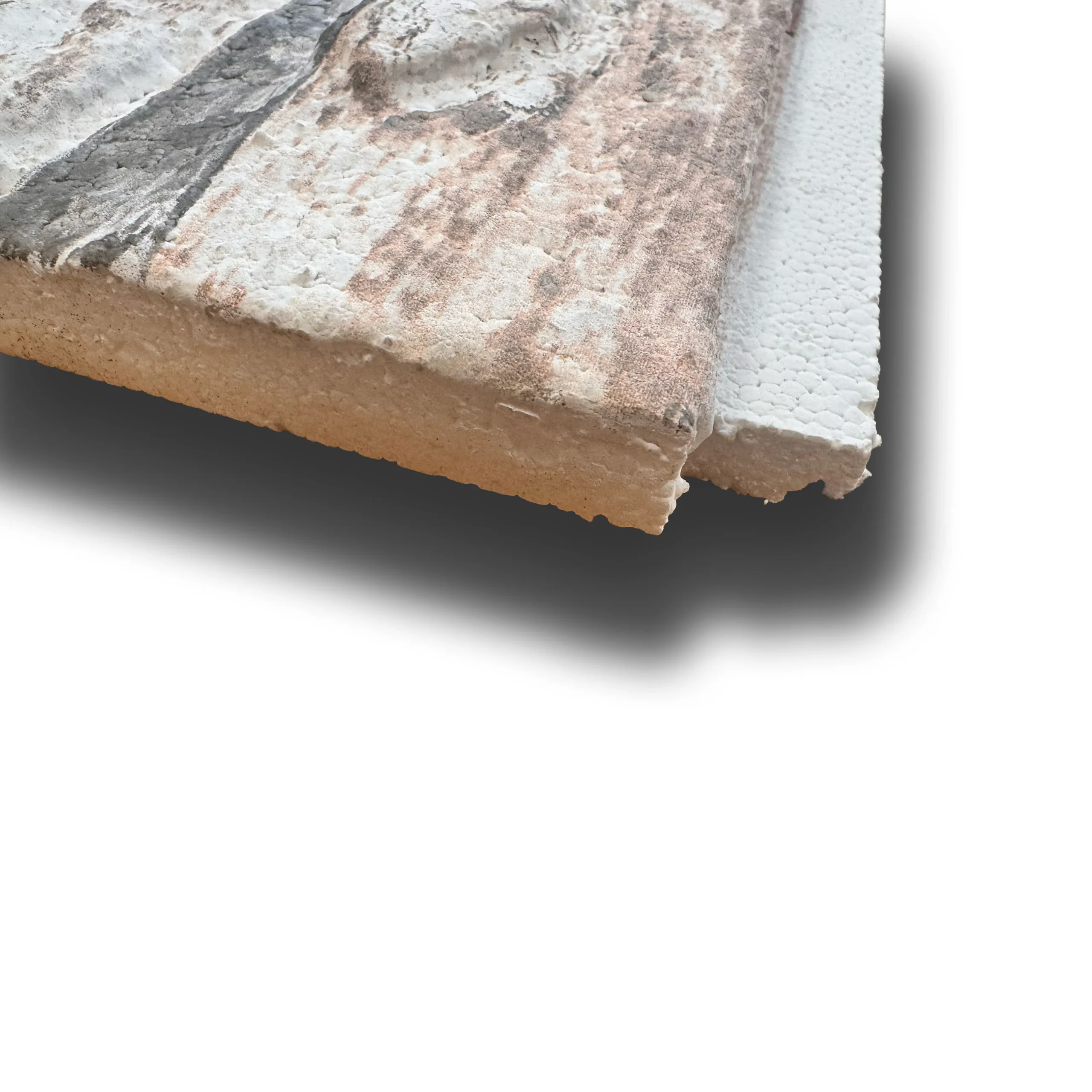 CAPPOTTO esterno - interno isolante in STYROFOAM 3D spess. 3,5cm (120x50cm) con resine e malta Pietre orizzontali - immagine 5